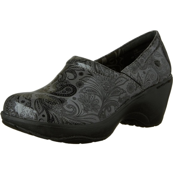 Nurse Mates Women's Bryar Black Gray Paisley Patent sz 8.5 - Picture 1 of 11